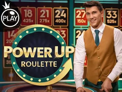 Power UP Roulette online game logo by Pragmatic Play on solcasino88.de